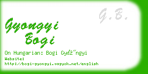 gyongyi bogi business card